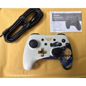 Nintendo Switch Zelda Breath of the Wild Wired Controller PowerA ( No Box )